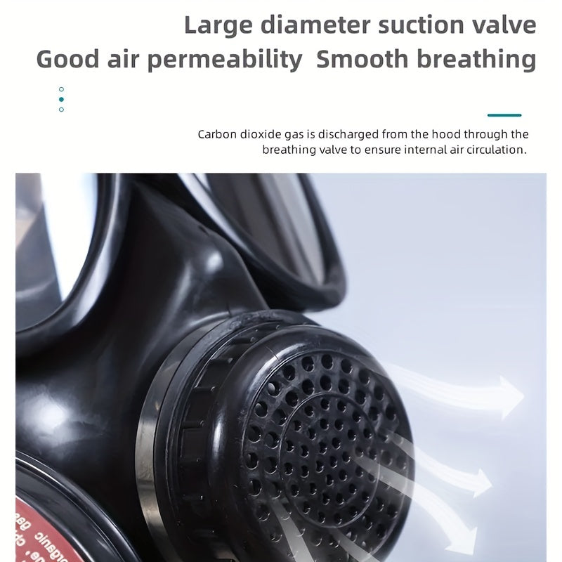 Masque à gaz tactique à pleine face - Protection ultime contre les dangers chimiques