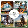 Ventilateur de Camping Portable avec Éclairage – Rechargeable et Télécommande pour l'Extérieur