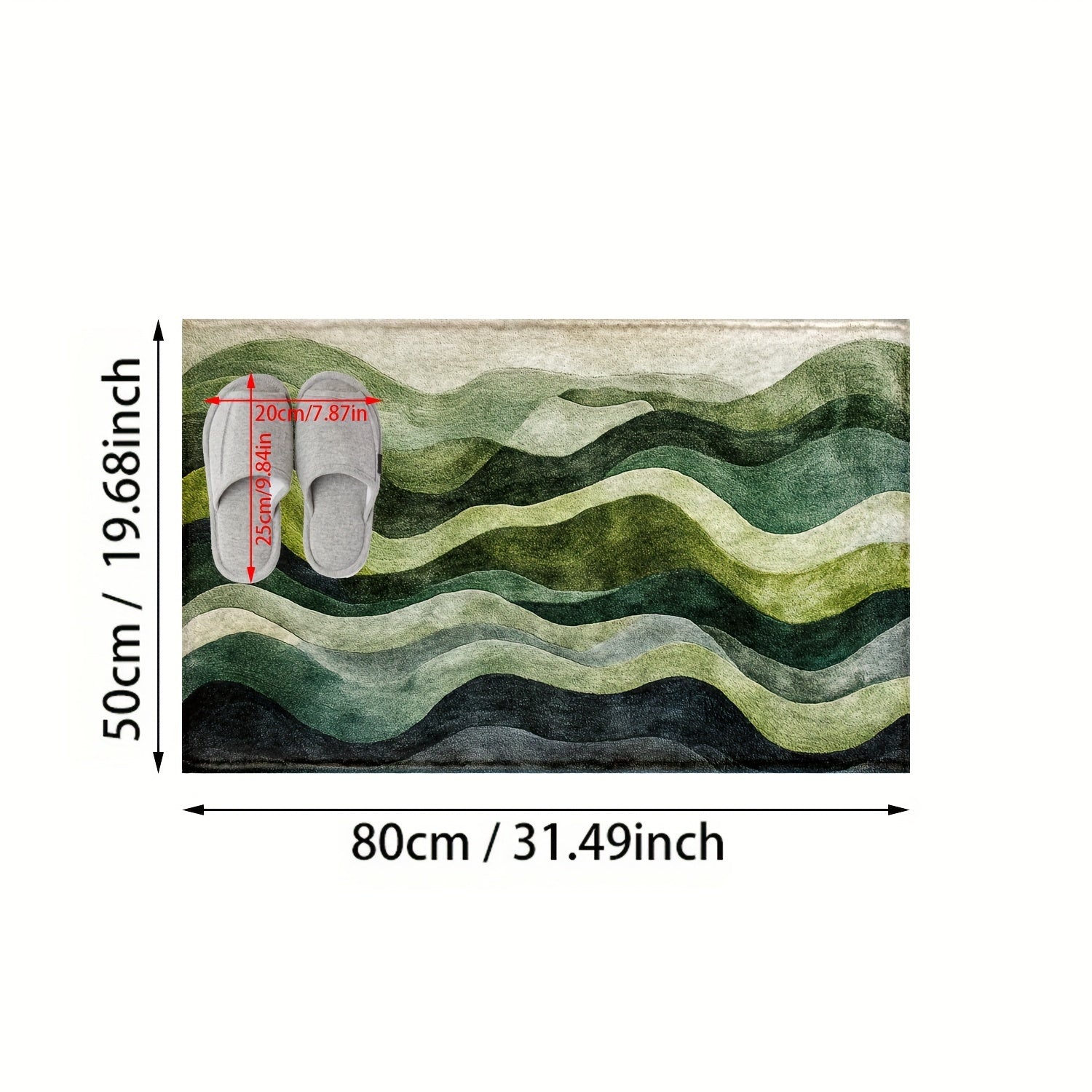 Tapis de Bain à Motif Géométrique – Parfait pour la Salle de Bain ou l'Entrée