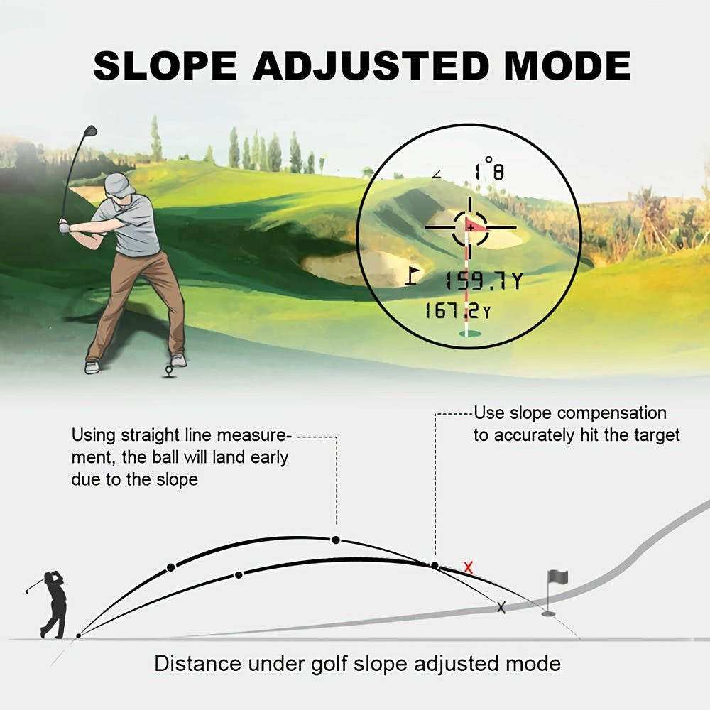 Télémètre de Golf Avancé - Mesures Précises avec Compensation de Pente et Retour de Vibration