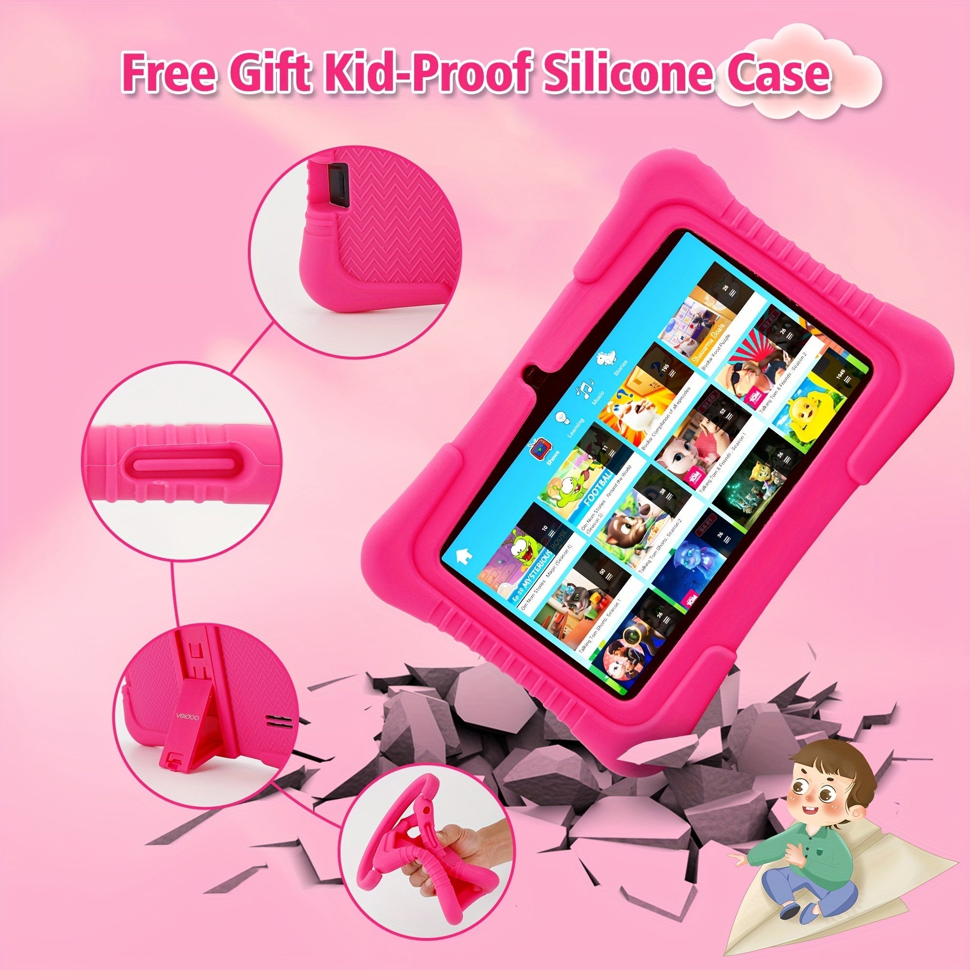Tablette pour Enfants 7 Pouces - Tablette Android avec Protection Oculaire