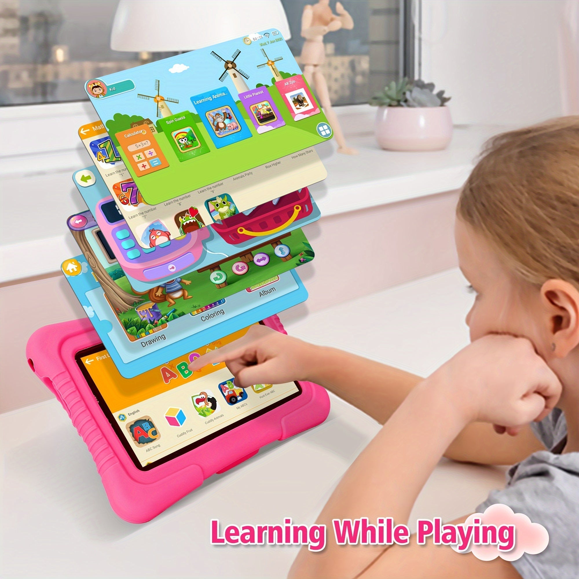 Tablette pour Enfants 7 Pouces - Tablette Android avec Protection Oculaire