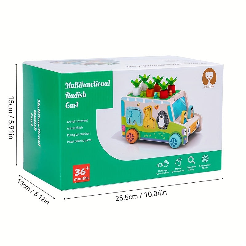 Véhicule de Jeu Éducatif de Ferme - Animaux et Légumes en Action