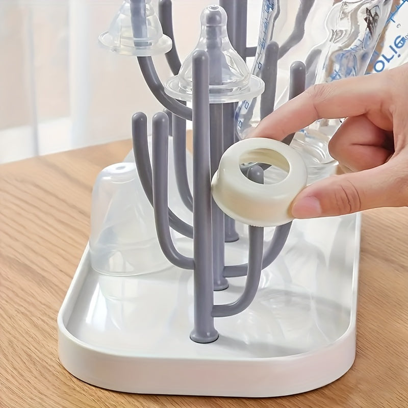 Support de Séchage en Forme de Cactus pour Biberons - Pratique et Élégant pour Accessoires de Bébé