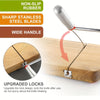 Artisan Acacia Coupe-fromage – Couteau en Acier Inoxydable sur Base en Bois Élégante