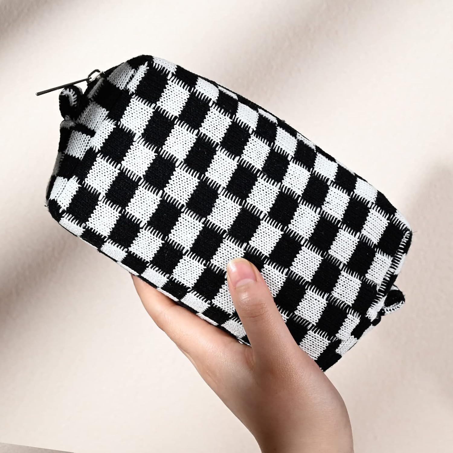 Trousse de Maquillage à Carreaux Indispensable