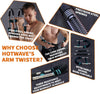 TwisterFlex Bâton de Force Réglable – Renforcez les Avant-bras, Triceps & Poitrine – Barre d’Entraînement Durable et Portable – Résistance Réglable