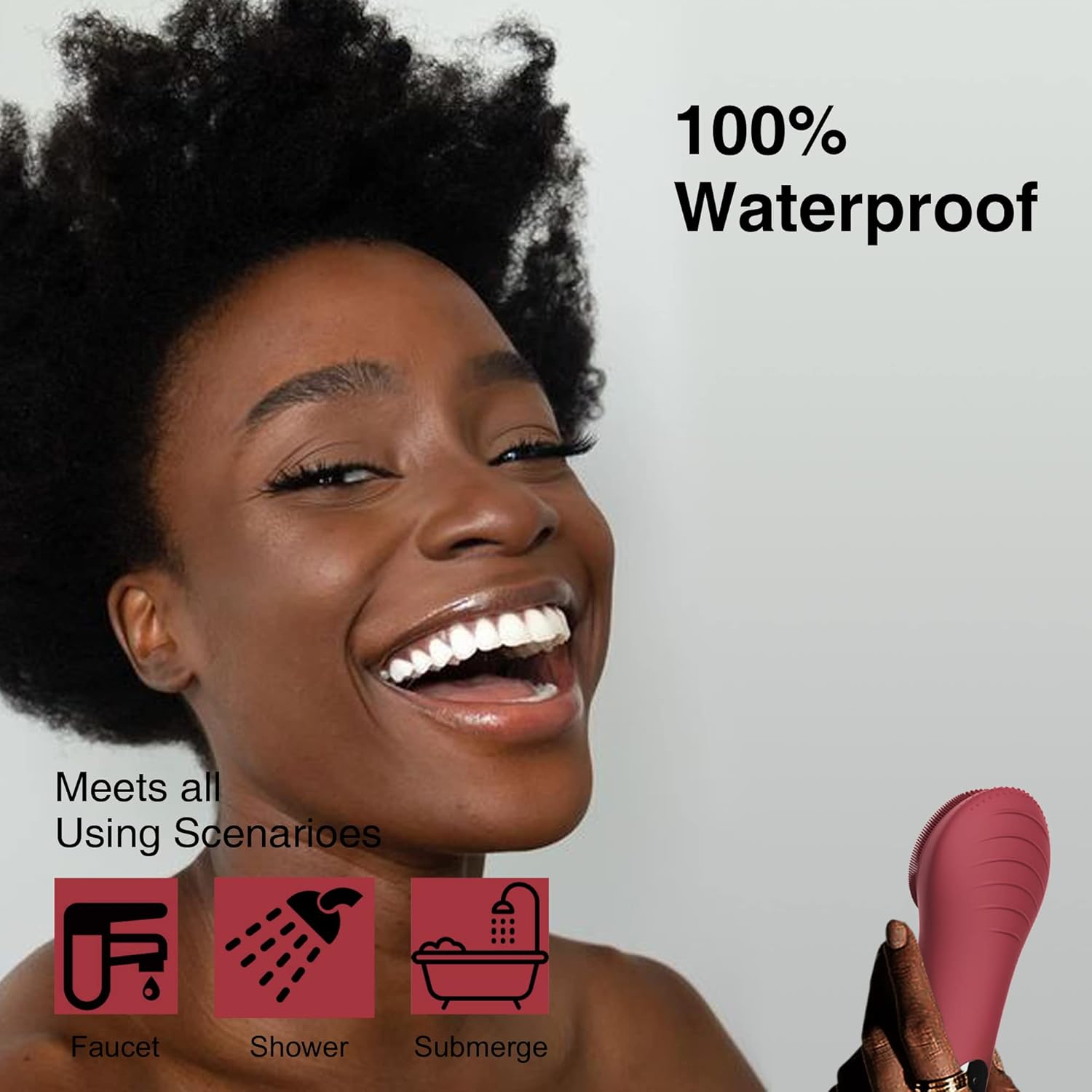 Brosse de Nettoyage du Visage Rechargeable et Étanche