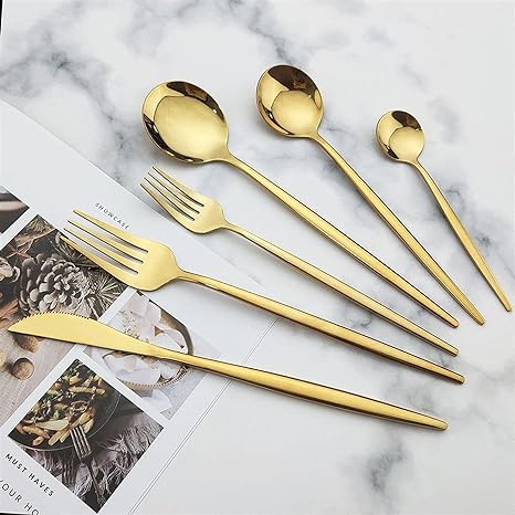 Vaisselle de luxe PronkPracht | Ensemble de couverts de haute qualité de 36 pièces avec finition mate dans des couleurs élégantes