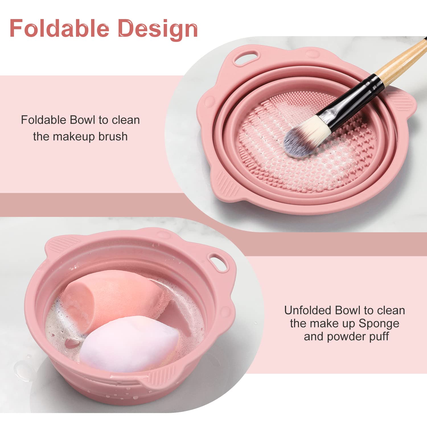 Bol de Nettoyage en Silicone Pliable
