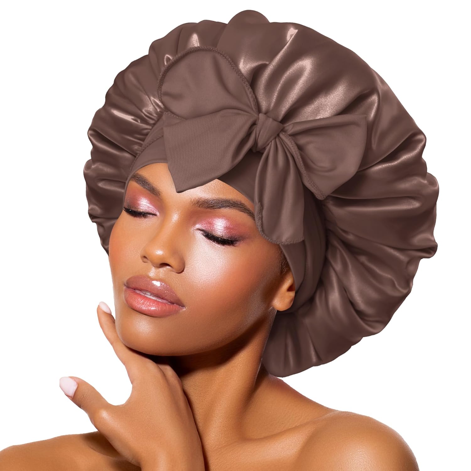 Bandeau en satin – Bonnet de nuit pour femmes