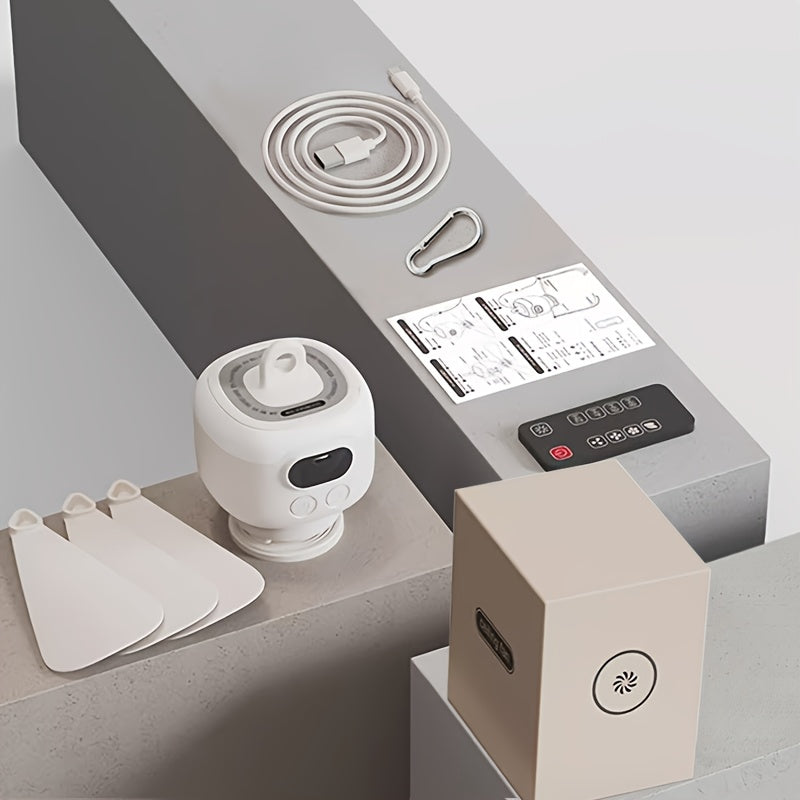 Ventilateur Suspendu USB Rechargeable – Portable avec Lumière LED