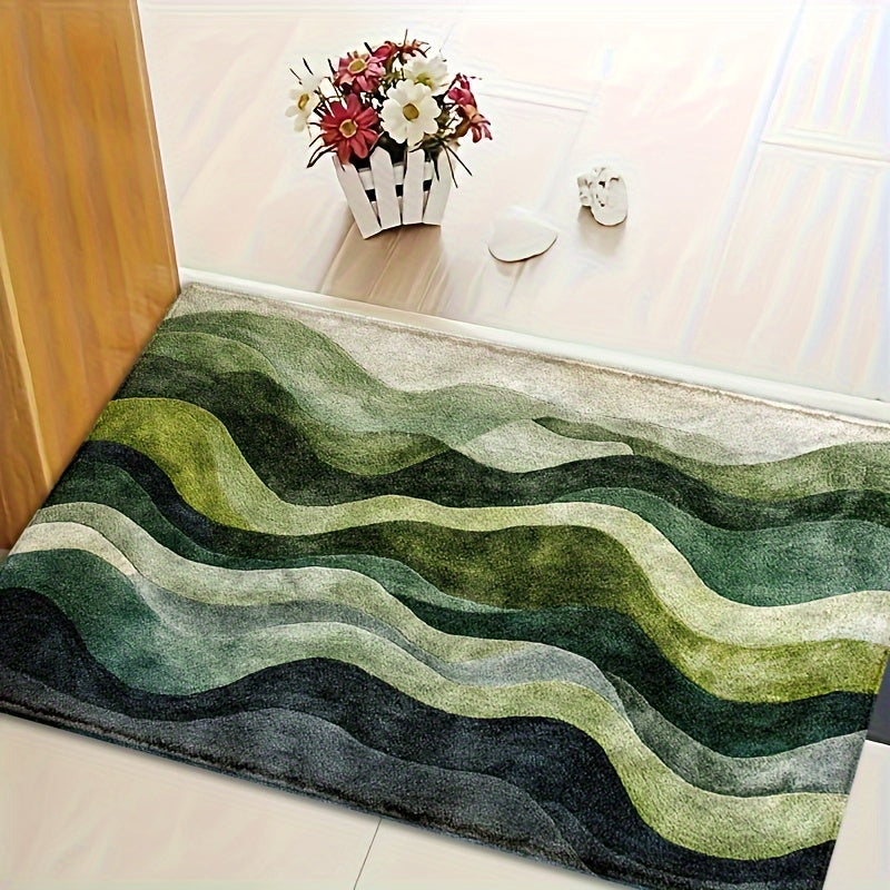 Tapis de Bain à Motif Géométrique – Parfait pour la Salle de Bain ou l'Entrée