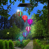 LuxeBreeze Carillon Éolien en Forme de Montgolfière Solaire | Décor en fer forgé enchanteur pour embellir les jardins, patios et célébrations féeriques