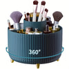 GlamourNest Organisateur de Maquillage Rotatif 360° | Rangement cosmétique élégant avec 5 compartiments pour pinceaux, rouges à lèvres et essentiels de soins de la peau