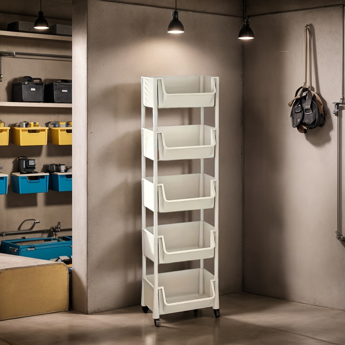 Chariot de Rangement Mobile Luxe NobleNest | Organisateur Élégant à 3/4/5 Niveaux pour une Mobilité Sans Effort et une Utilisation Optimale de l'Espace