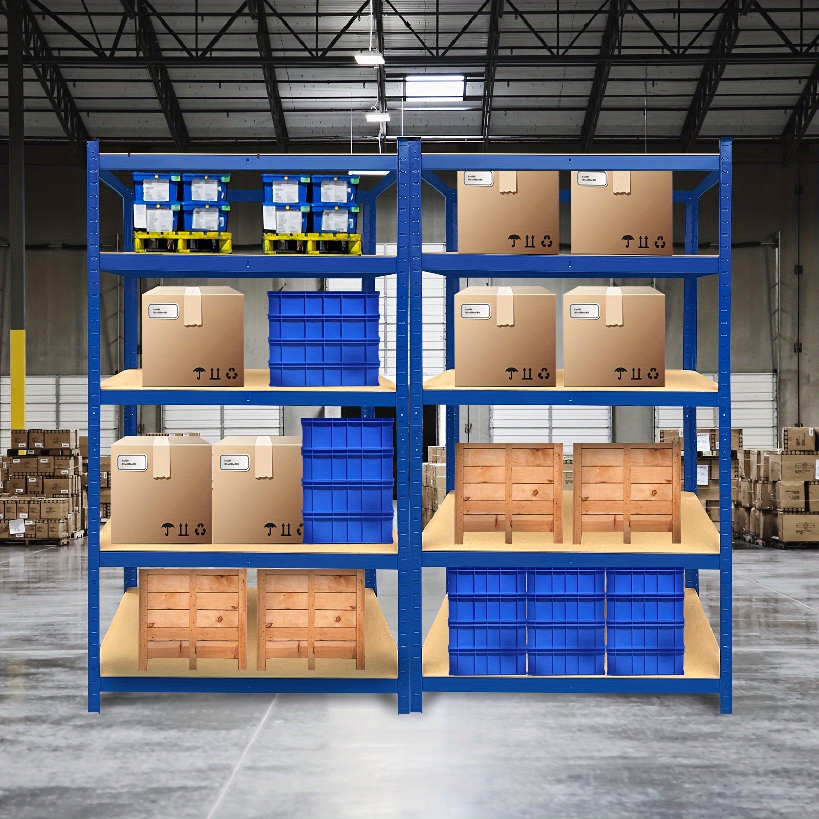 EliteStorage Rayonnage métallique à usage intensif | Une résistance exceptionnelle avec une capacité de 875 kg, parfait pour l'organisation du garage, de l'atelier et du bureau
