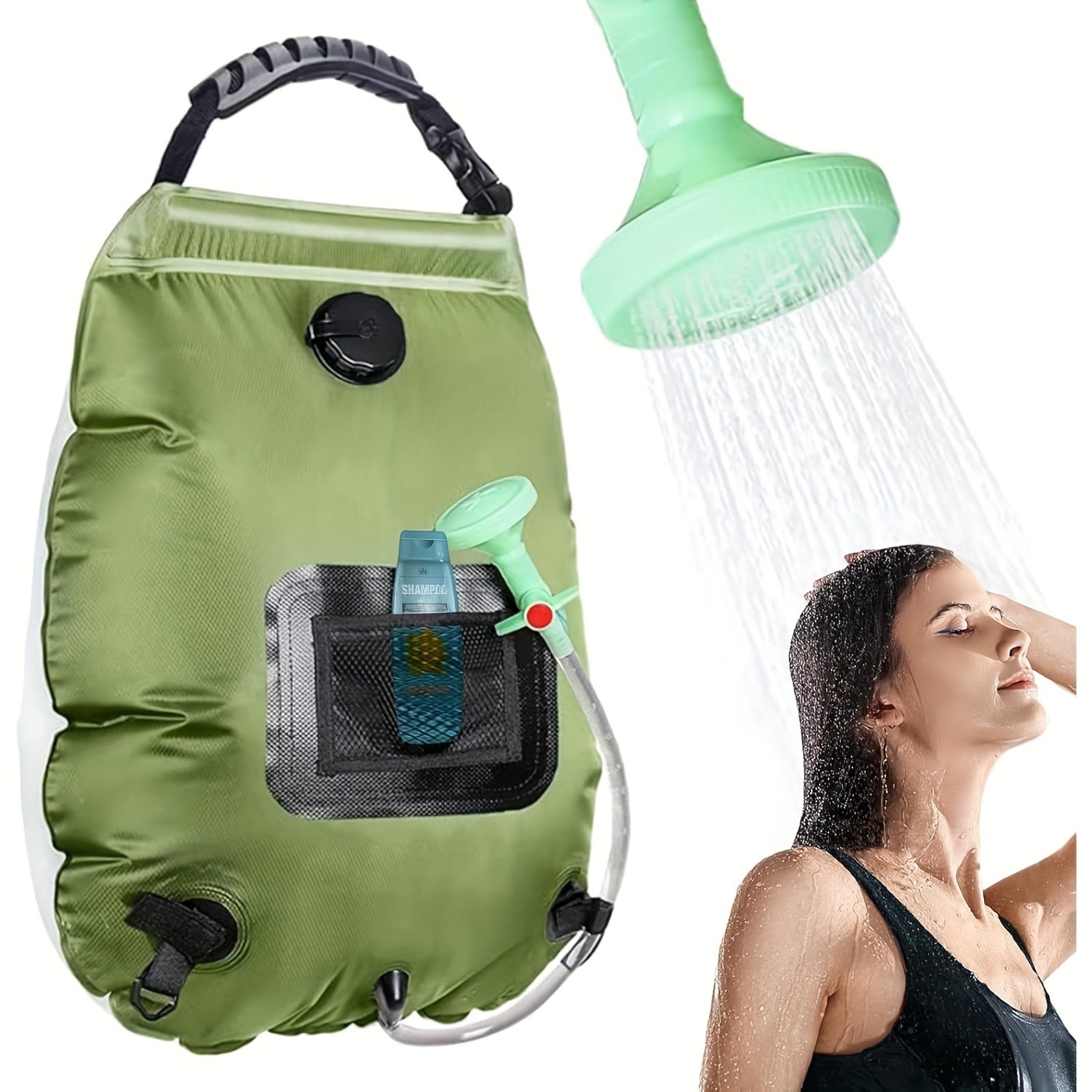 SunnyFlow Sac de Douche Solaire – Pratique, Étanche et Avec Thermomètre