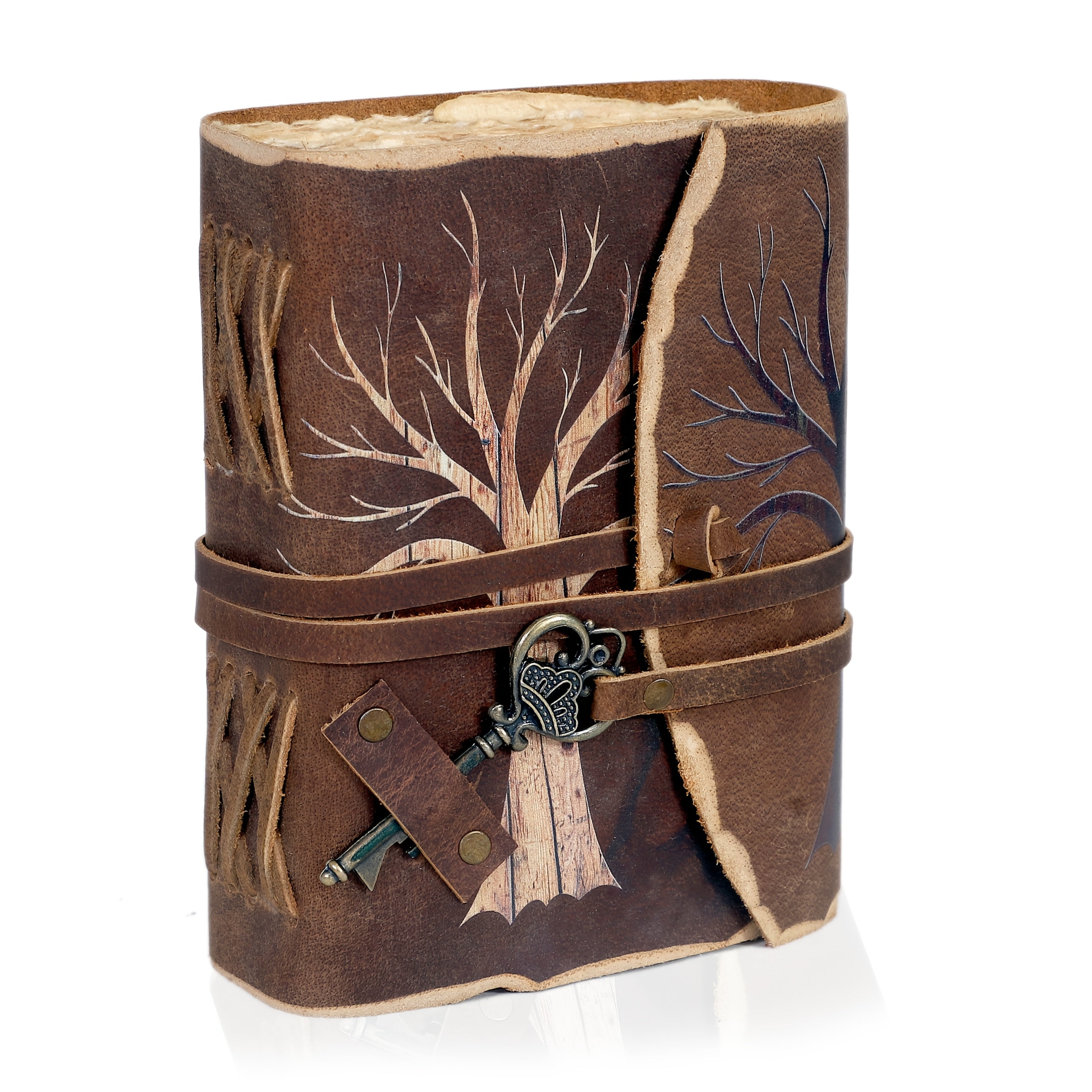 Carnet Vintage Fait Main avec Aspect Cuir et Serrure – Pour Esprits Créatifs