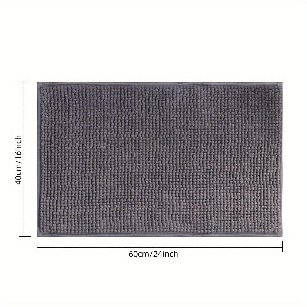 Tapis de Bain en Chenille Ultra-Doux – Parfait pour la Salle de Bain ou l'Entrée