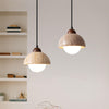 Suspension en Marbre Naturel – Design Élégant en Noyer et Pierre pour un Look Intemporel