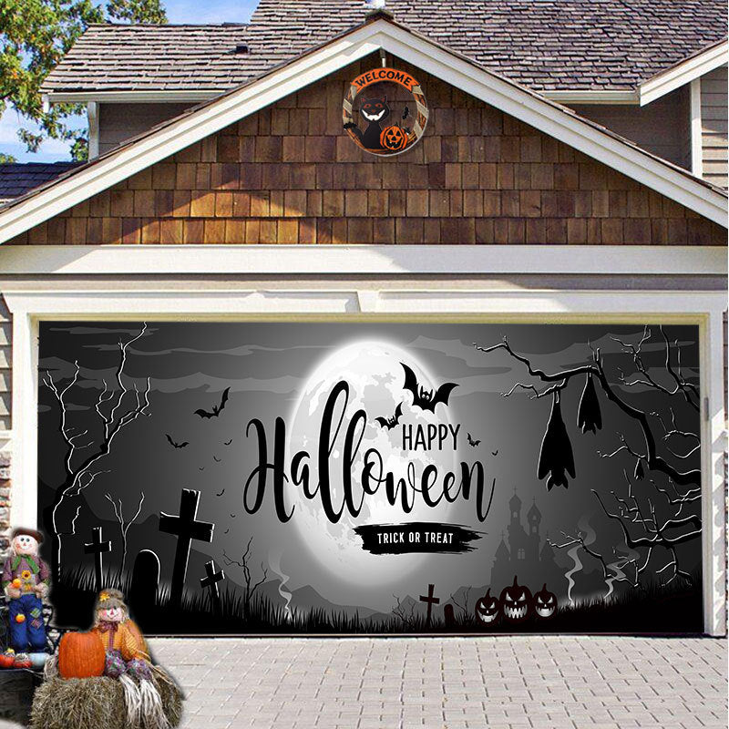SpookShade | Crée une atmosphère d'Halloween inoubliable pour votre porte de garage