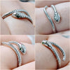 Bague en reptile en platine argenté