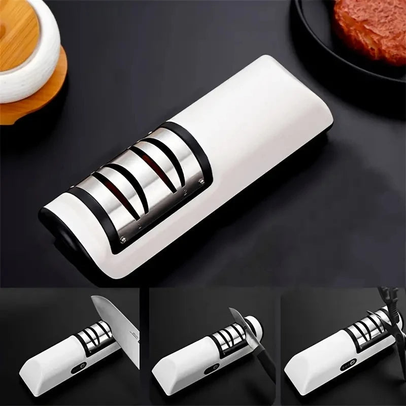 Aiguiseur Électrique Multifonctionnel – Outil Automatique à Lame à 4 Vitesses pour Chefs de Cuisine et Cuisiniers à Domicile