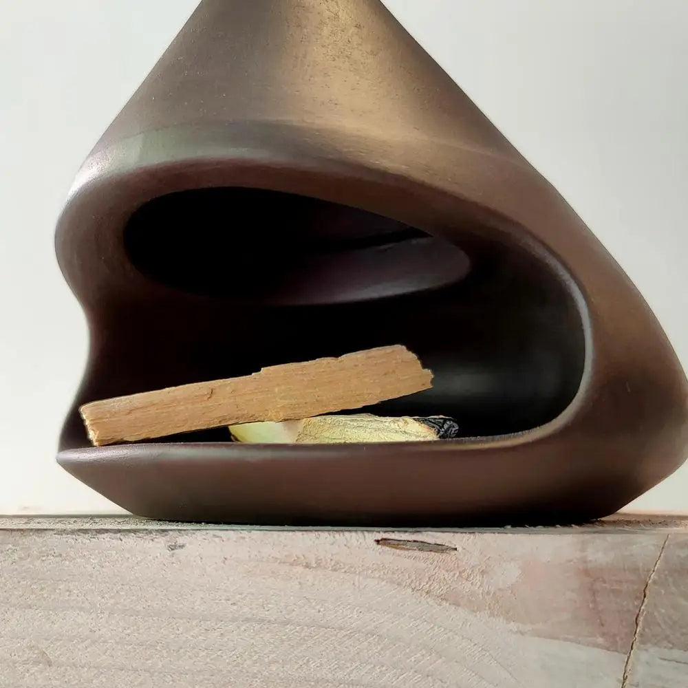 Support à Encens Fait Main – Brûlez de la Sauge et des Aromatiques avec une Décoration Miniature Boho pour la Méditation, le Yoga et un Mode de Vie Paisible