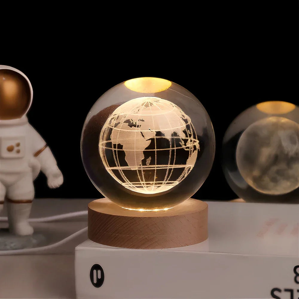 Boules en Cristal Gravées en 3D - Celestia