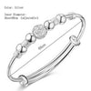 Bracelet avec perles porte-bonheur en argent