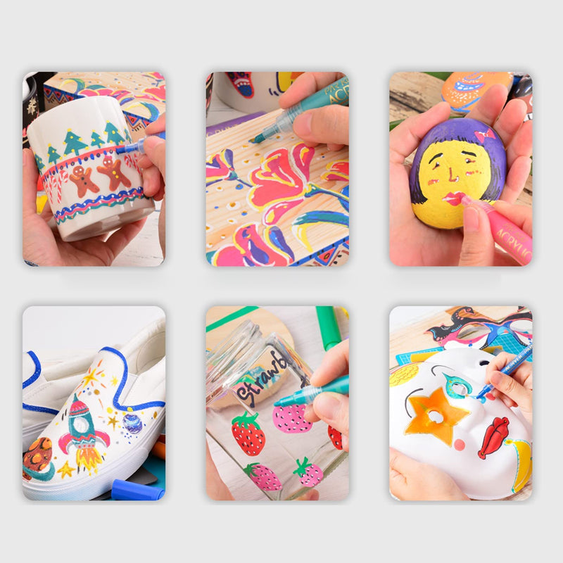 Stylos de Peinture Acrylique Créatifs - Pour l'art et la créativité
