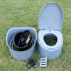 Toilette Portable Grise en PVC - Confortable et Pratique pour le Camping et les Situations d'Urgence