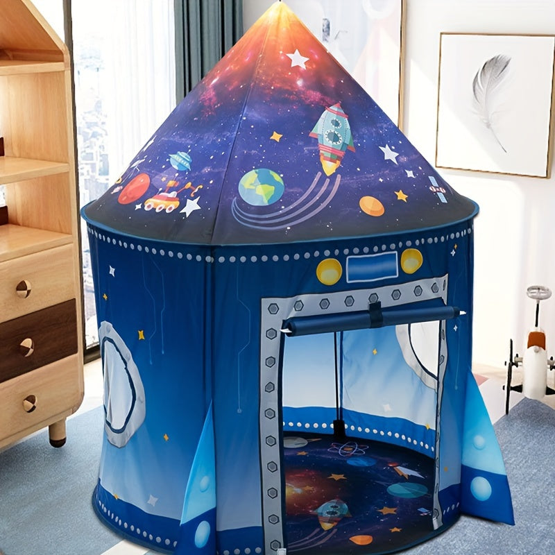 Tente Pop-up Explorateur Galactique - Thème Espace pour l'Intérieur et l'Extérieur