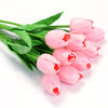 Ensemble de 10 Tulipes Blanches Artificielles – Parfait pour les Mariages, la Photographie et la Décoration Intérieure