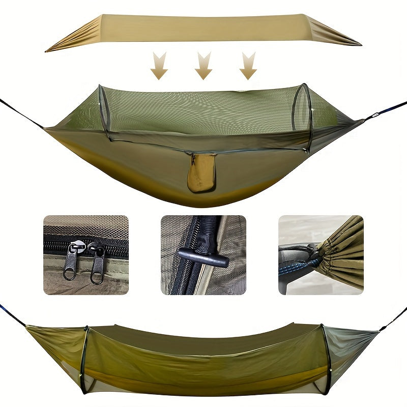CampEase 3-en-1 Hamac – Protection et Confort pour les Aventures en Plein Air
