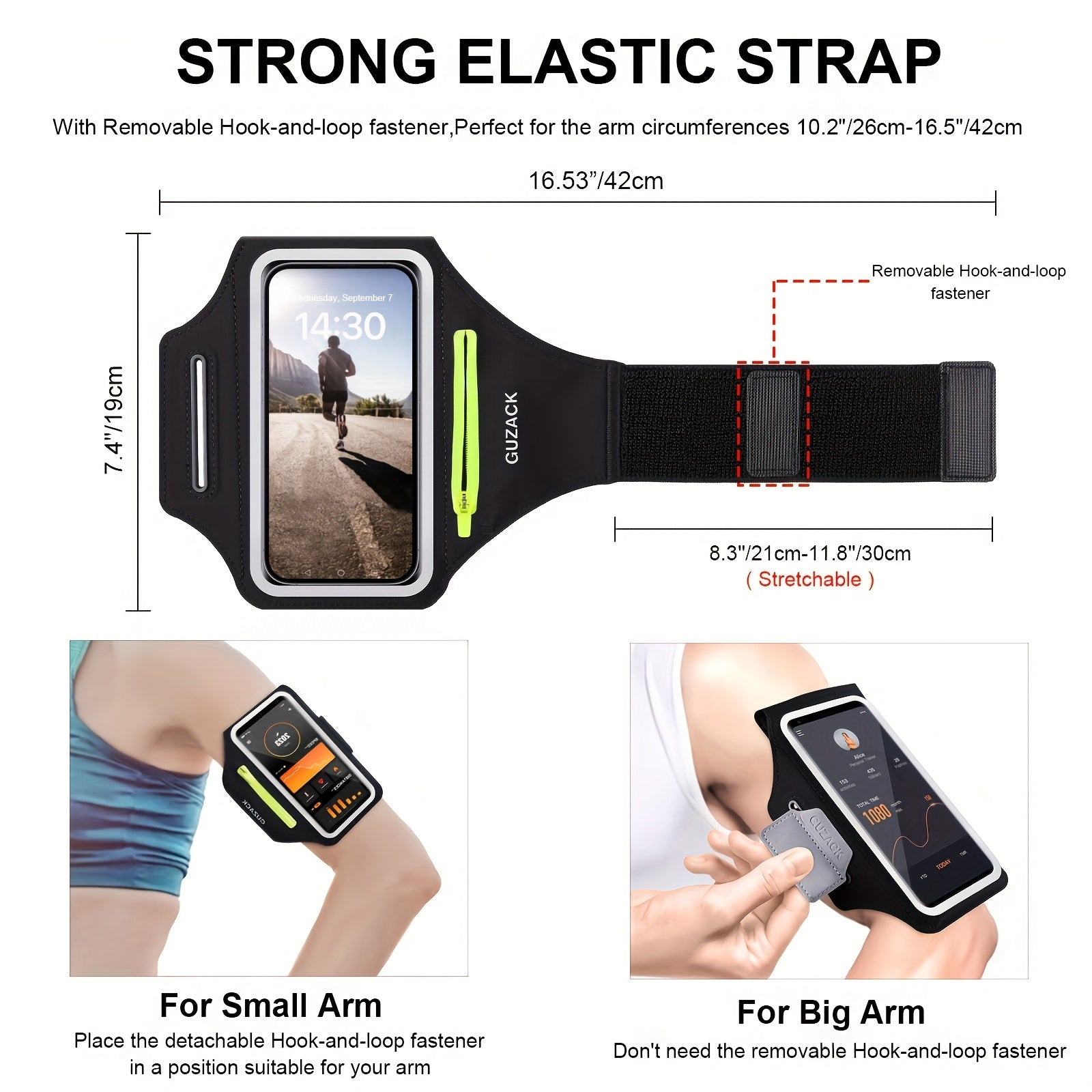 Support de Téléphone pour Course avec Étui pour Écouteurs - Brassard Réglable pour Sportifs