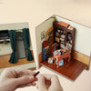 Bureau de Détective DIY Miniature – Ensemble de Puzzle 3D avec Éclairage pour Hobbyistes Créatifs
