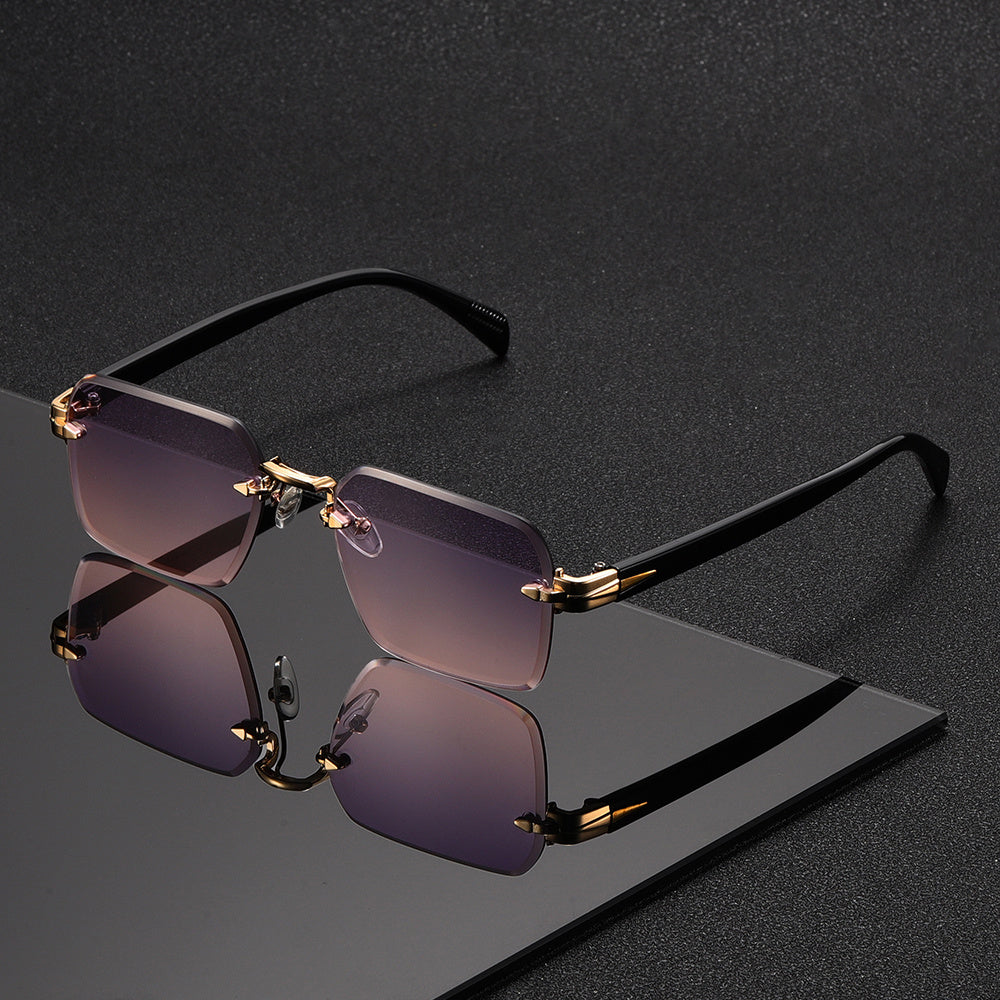 Lunettes Carrées Sans Monture pour Hommes – Élégance et Confort en Un