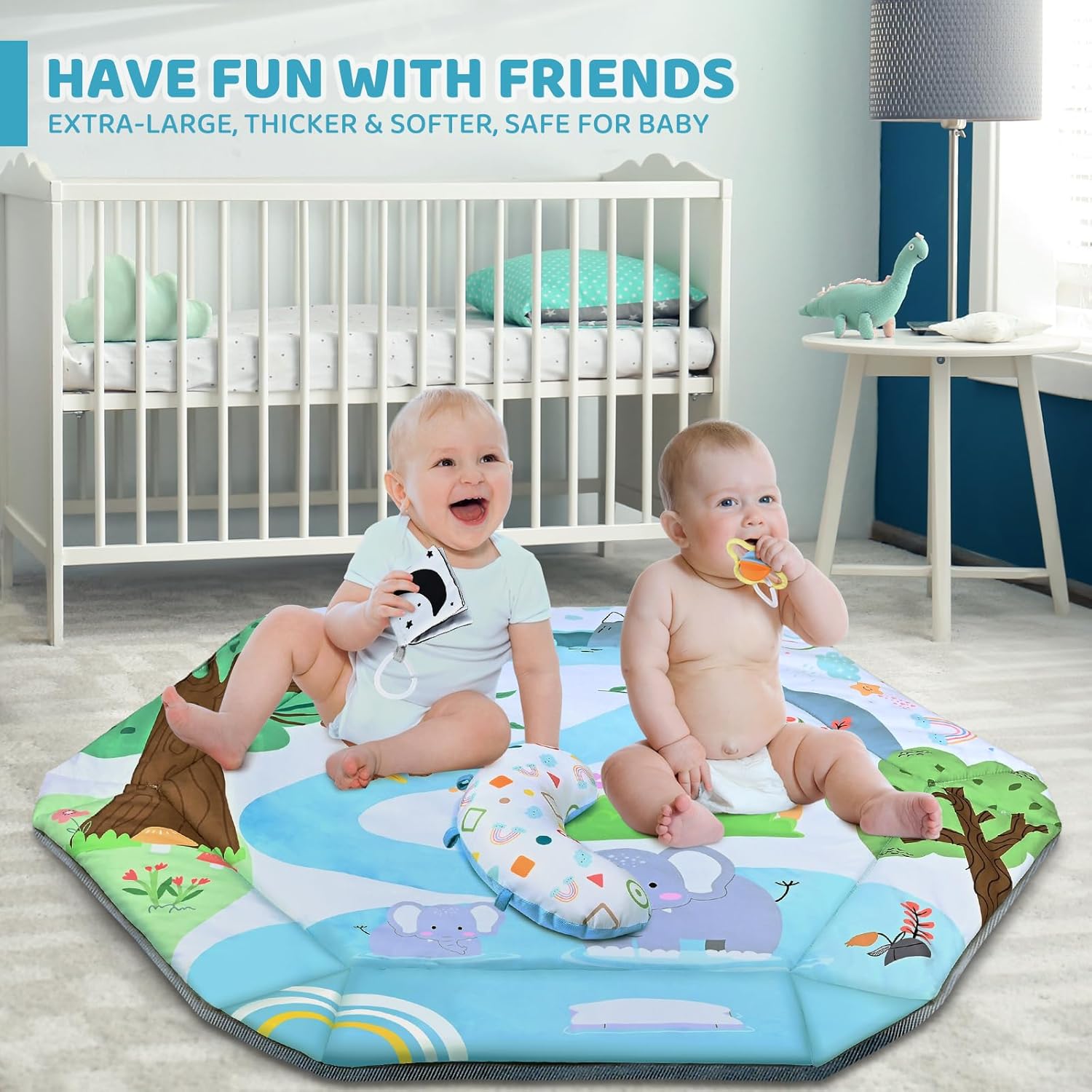Tapis de Jeu 8-en-1 pour Bébé & Bac à Balles - Tapis de Jeu Lavable avec Jouets