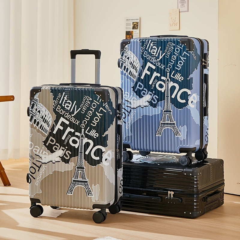 Valise de luxe Graffiti sur le thème de l'espace – Valise aérienne de 24 pouces avec roulettes pivotantes et verrou TSA