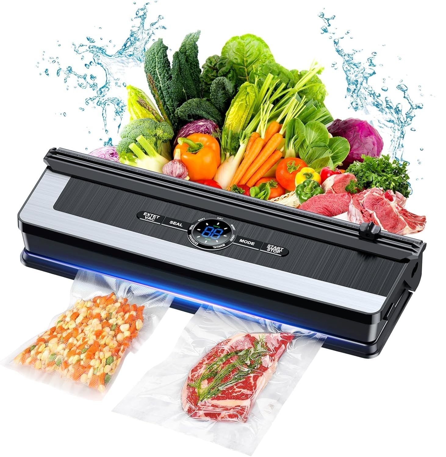 Appareil sous vide 8-en-1 avec coupeur intégré