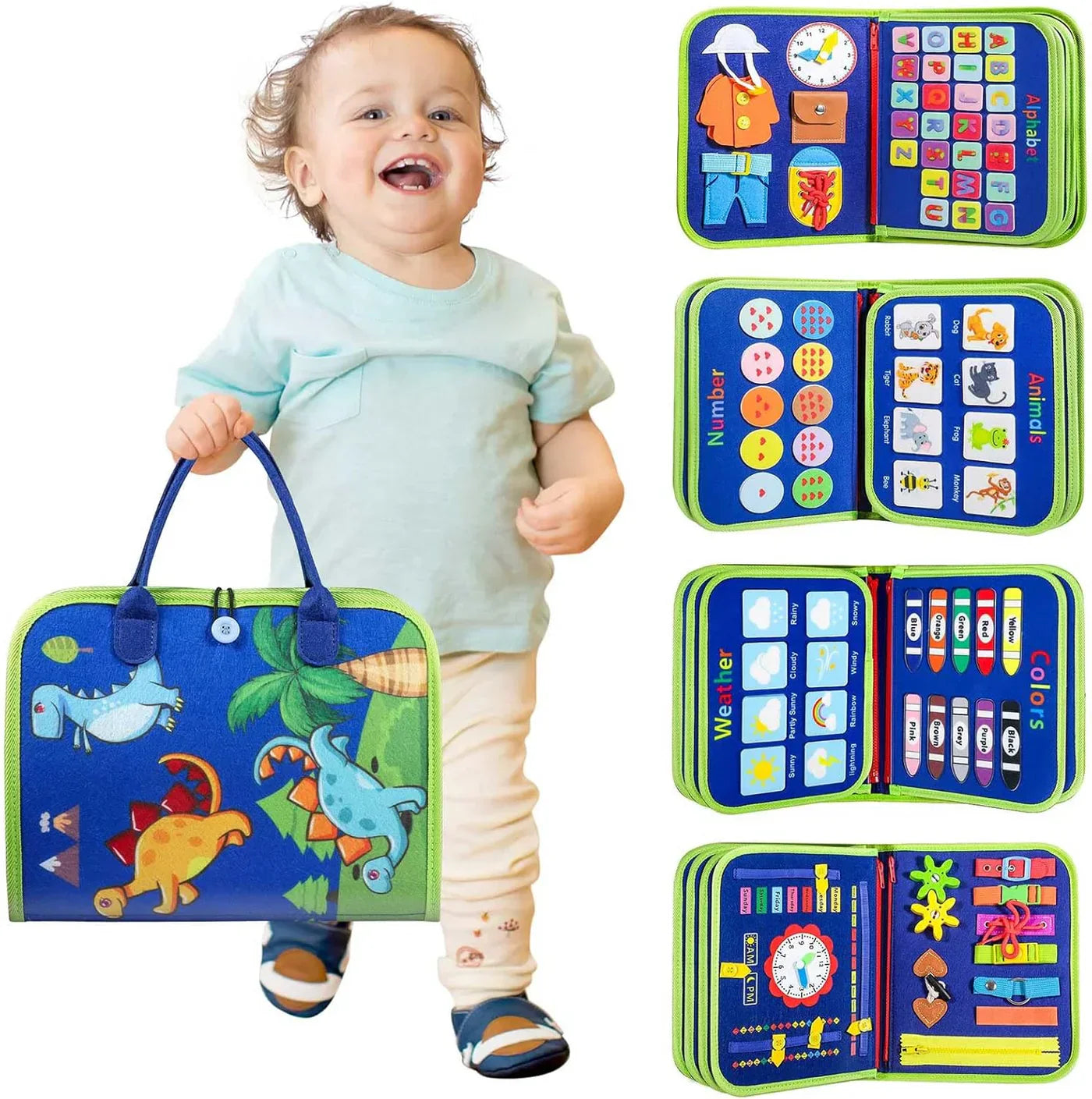 Tableau Montessori pour Tout-Petits – Livre d'Activités Éducatif Sensoriel (2-4 Ans)