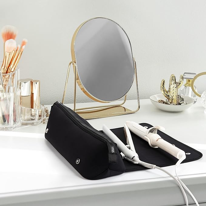 Trousse de voyage 2-en-1 pour outils capillaires & Tapis résistant à la chaleur