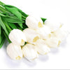Ensemble de 10 Tulipes Blanches Artificielles – Parfait pour les Mariages, la Photographie et la Décoration Intérieure