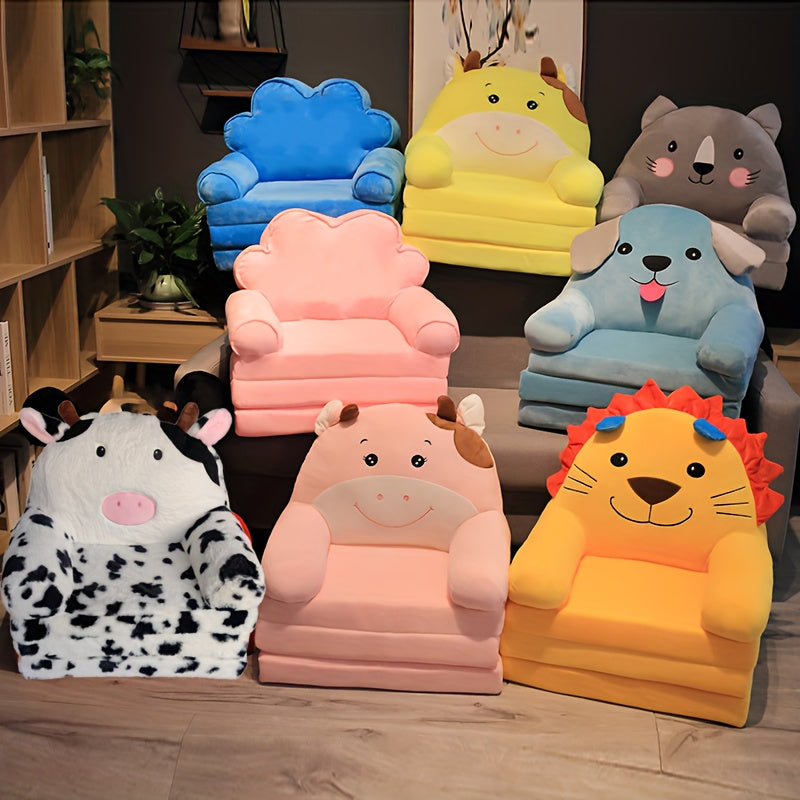 ÉléganceEnfant Canapé-Lit Pliant en Peluche | Chaise convertible et lavable, idéale pour la chambre et la salle de jeux