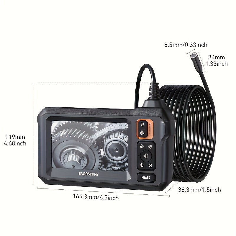 Endoscope ApexVision Elite | Endoscope industriel de 8 mm avec écran IPS de 4,3" et caméra IP67 pour des solutions de réparation automobile et de plomberie sans effort.