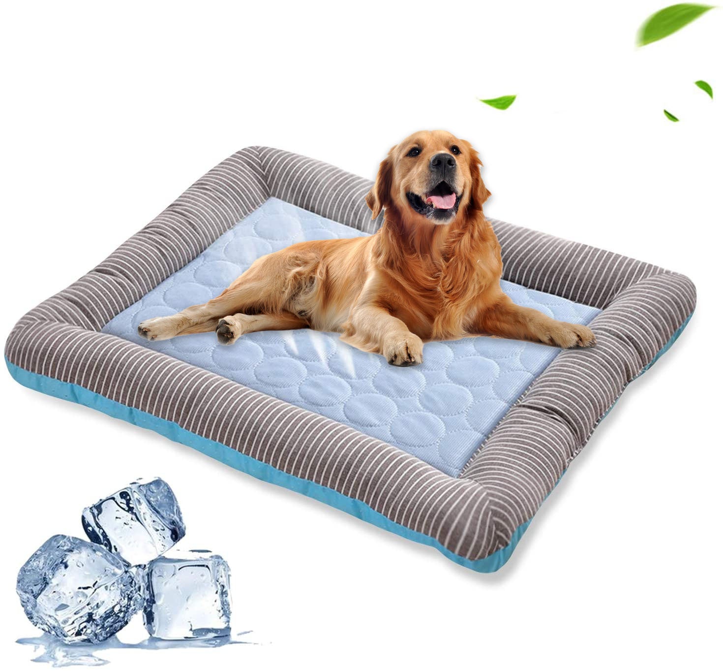 Tapis Rafraîchissant pour Animaux de Compagnie – Tapis Frais en Soie Glacée pour Chiens ou Chats en Bleu ou Rose