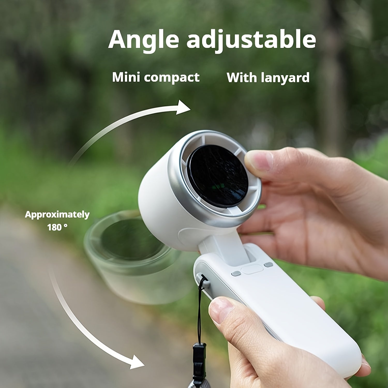 Ventilateur Portable Turbo Compact – 3-en-1 USB Rechargeable avec 5 Vitesses