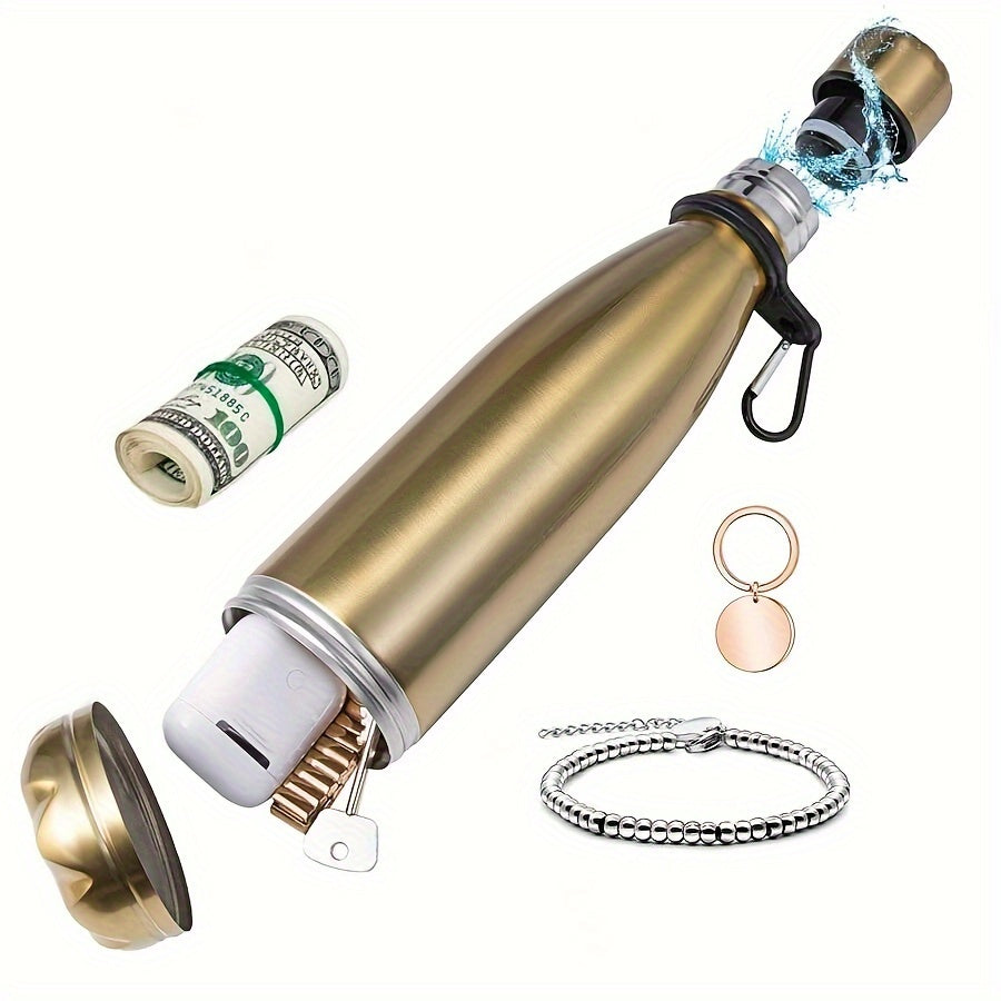 Bouteille d'Eau SafeHydrate – Innovante avec Compartiment Caché pour Objets de Valeur